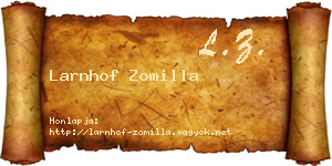 Larnhof Zomilla névjegykártya